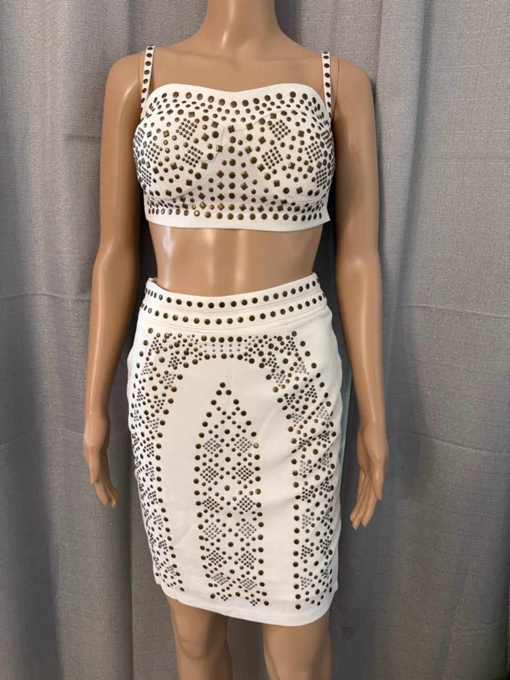 White Studded Skirt - Picture 6 of 10